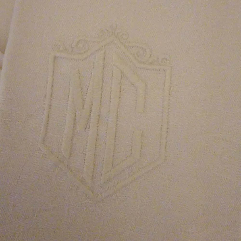 Set of 4 Beige Linen Look Cloth Napkins Like New MC and C